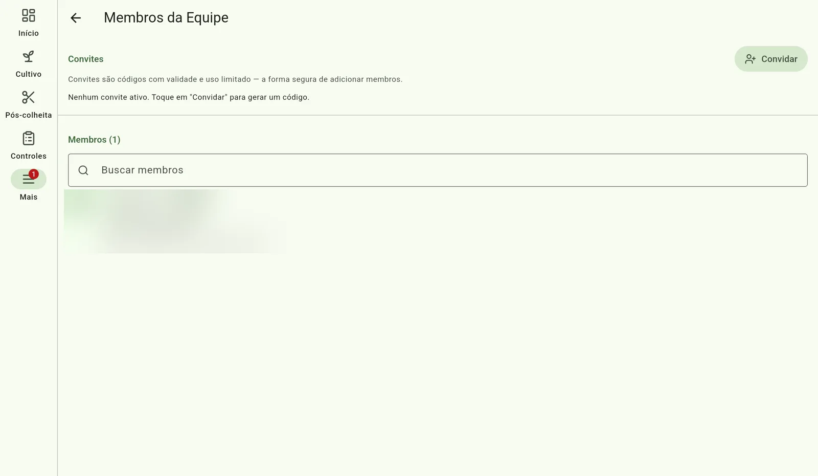 Tela do Cultivo — Abra a Equipe